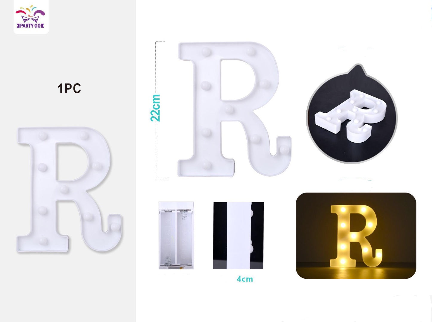 Lettera "R" 22cm