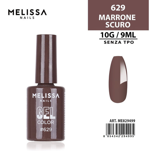 MELISSA SMALTO GEL UNGHIE 9ML N.629 MARRONE SCURO