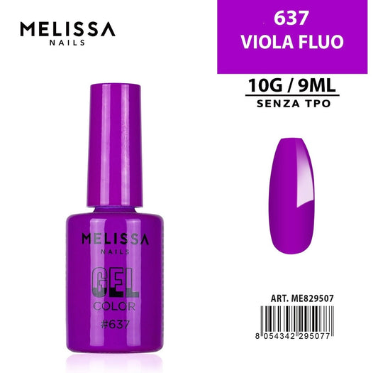 MELISSA SMALTO GEL UNGHIE 9ML N.637 VIOLA FLUO