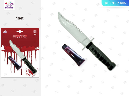 HALLOWEEN sangue finto 10ml +coltello