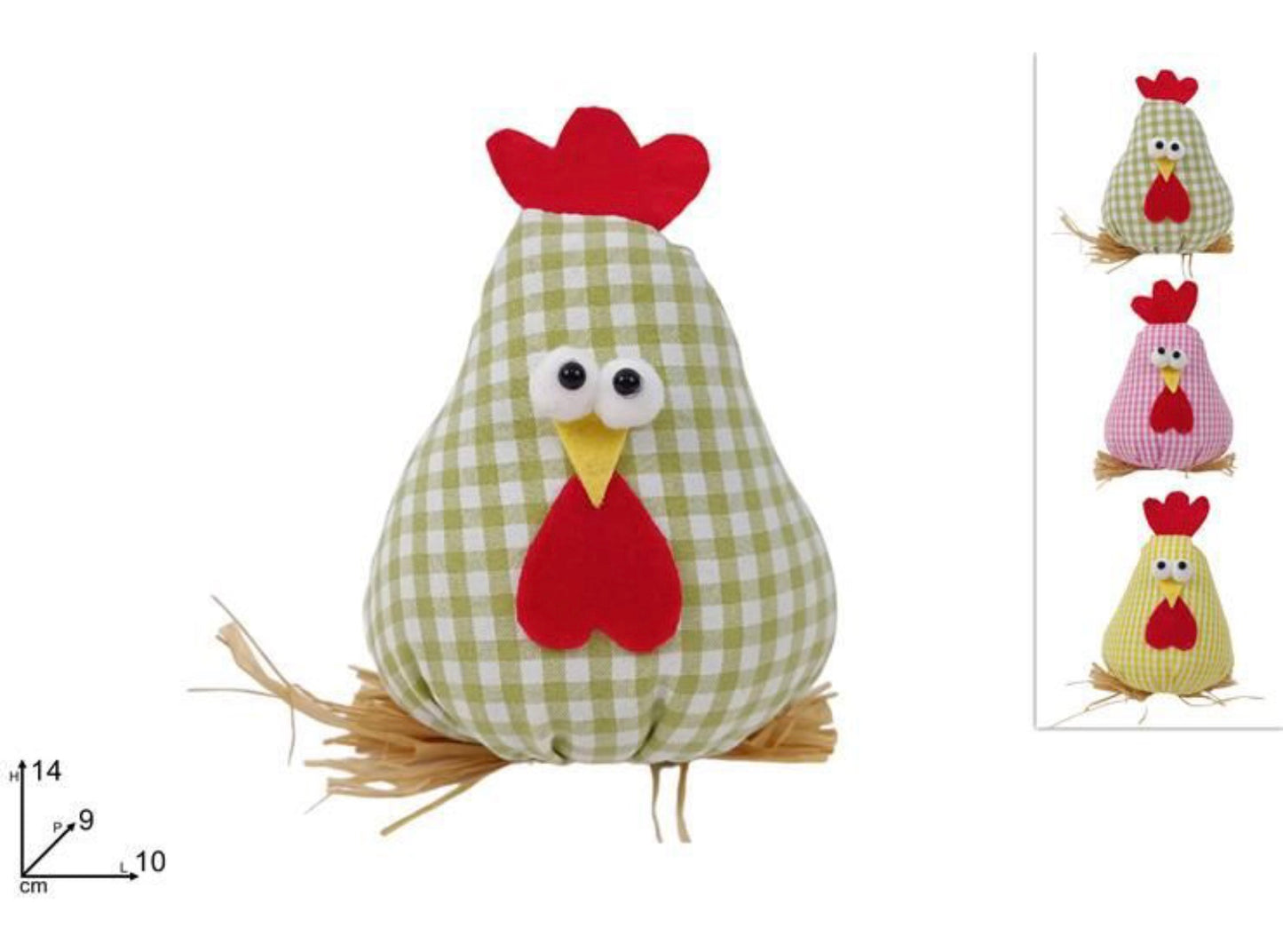 PASQUA galline 12cm fantasia q