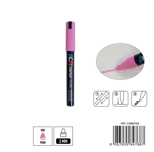 PRYMA marcatore acrilico 3mm N.122 rosa