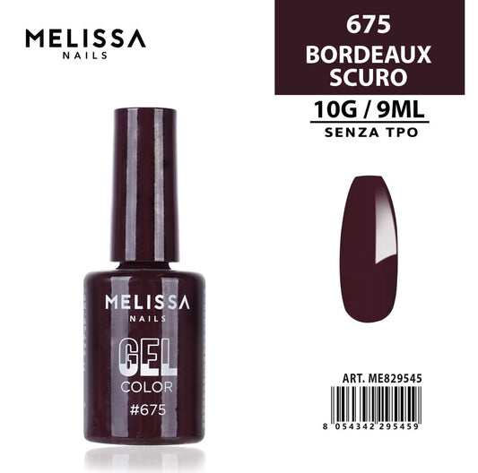 MELISSA SMALTO GEL UNGHIE 9ML N.675 BORDEAUX SCURO