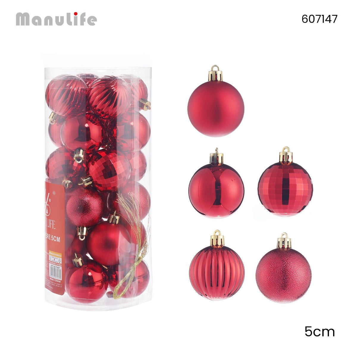 NATALIZIA palline di Natale 24pz 5cm