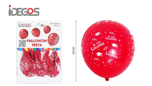 PALLONCINI per festa LAUREA 8pz