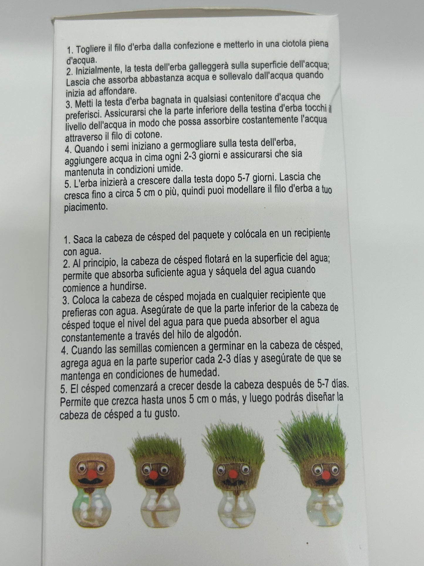 BOMBOLA d’erba con grande naso