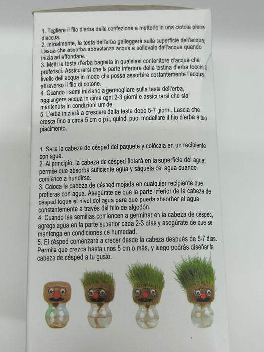 BOMBOLA d’erba con grande naso
