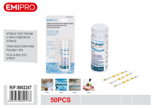EMI STRISCE TEST PISCINE E SPA 6 FUNZIONI 50 STRISCE