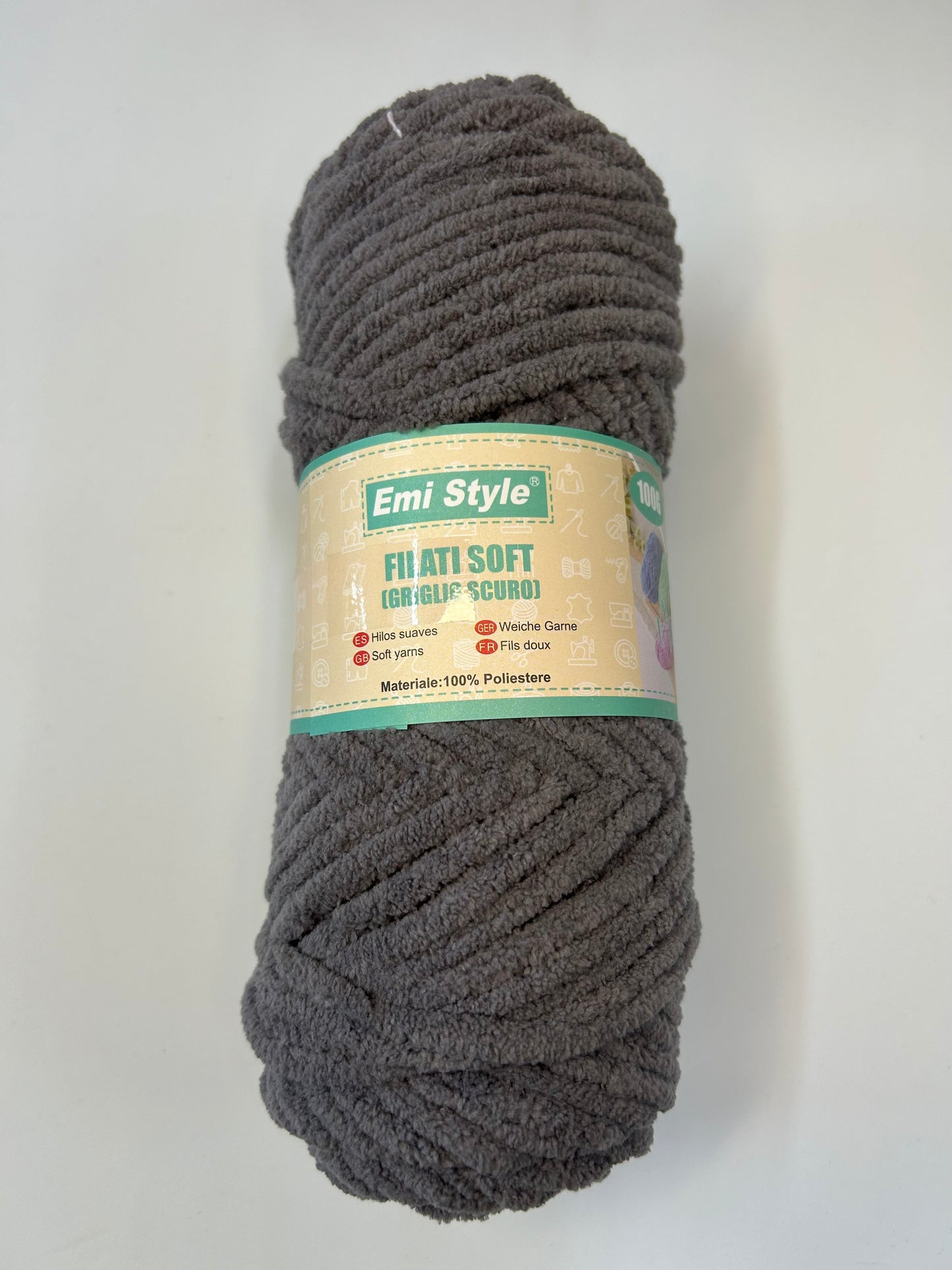 Emi filati  SOFT 100g grigio scuro