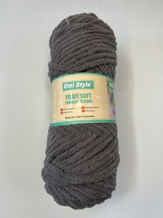 Emi filati  SOFT 100g grigio scuro