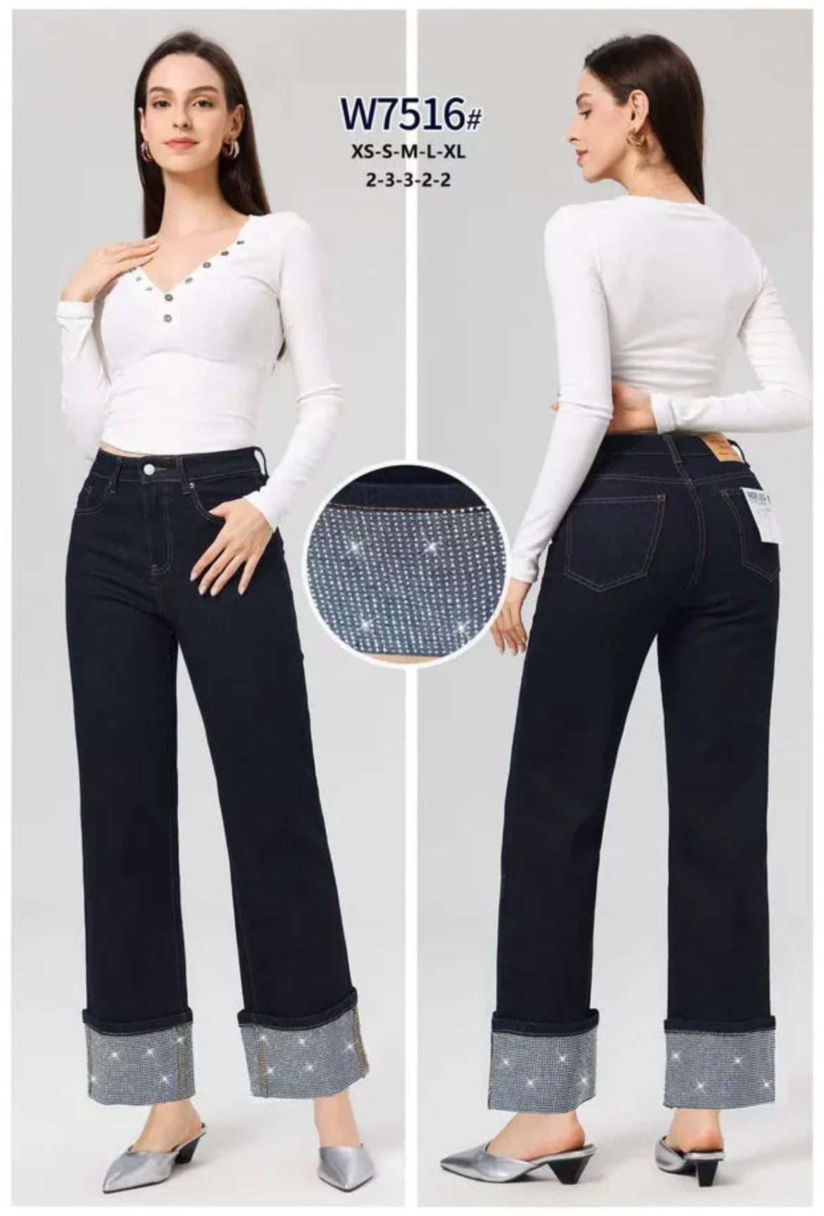 PANTALONE di jeans W7516