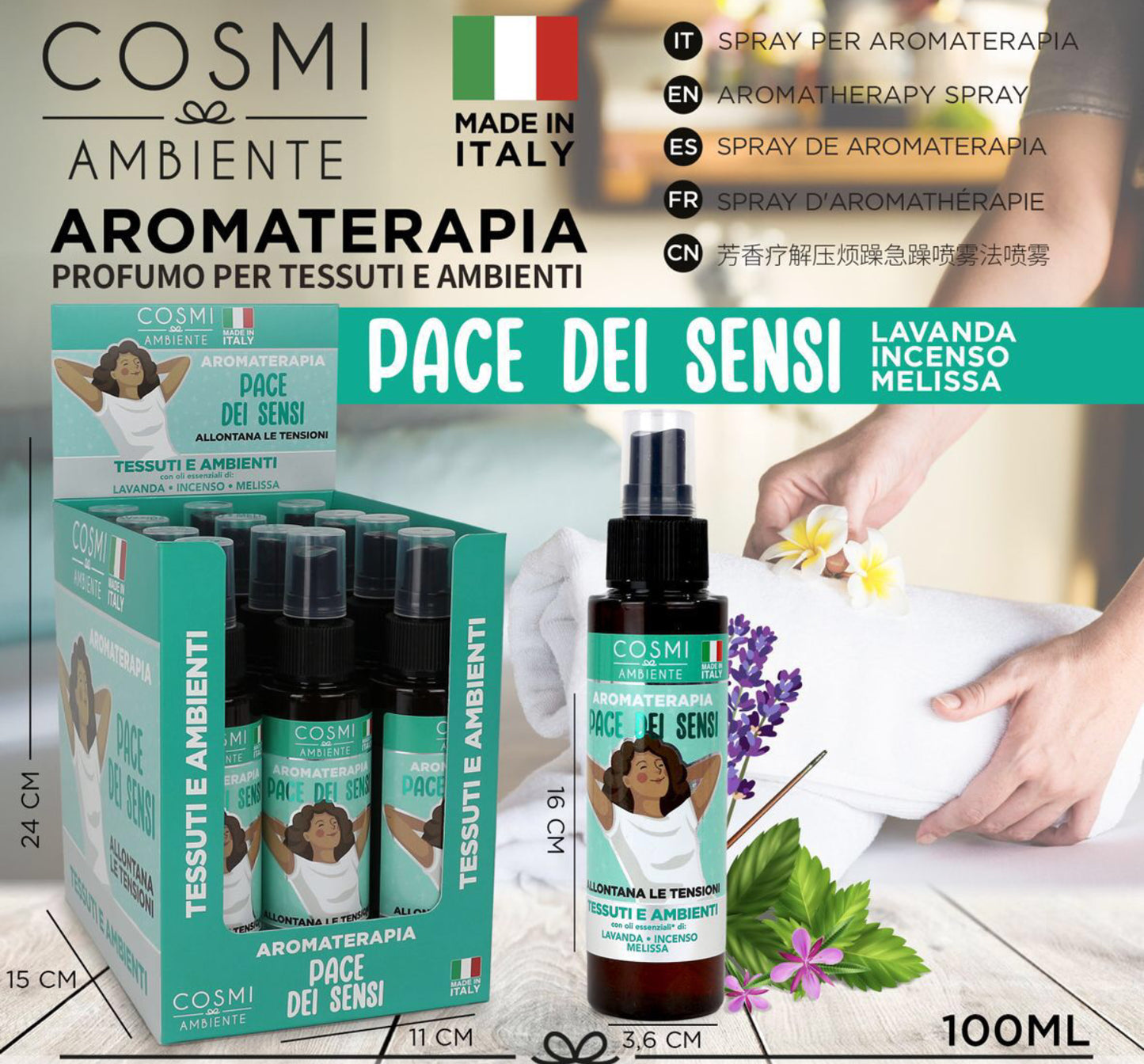 COSMI spray aromaterapia PACE DEI  SENSI 100ml