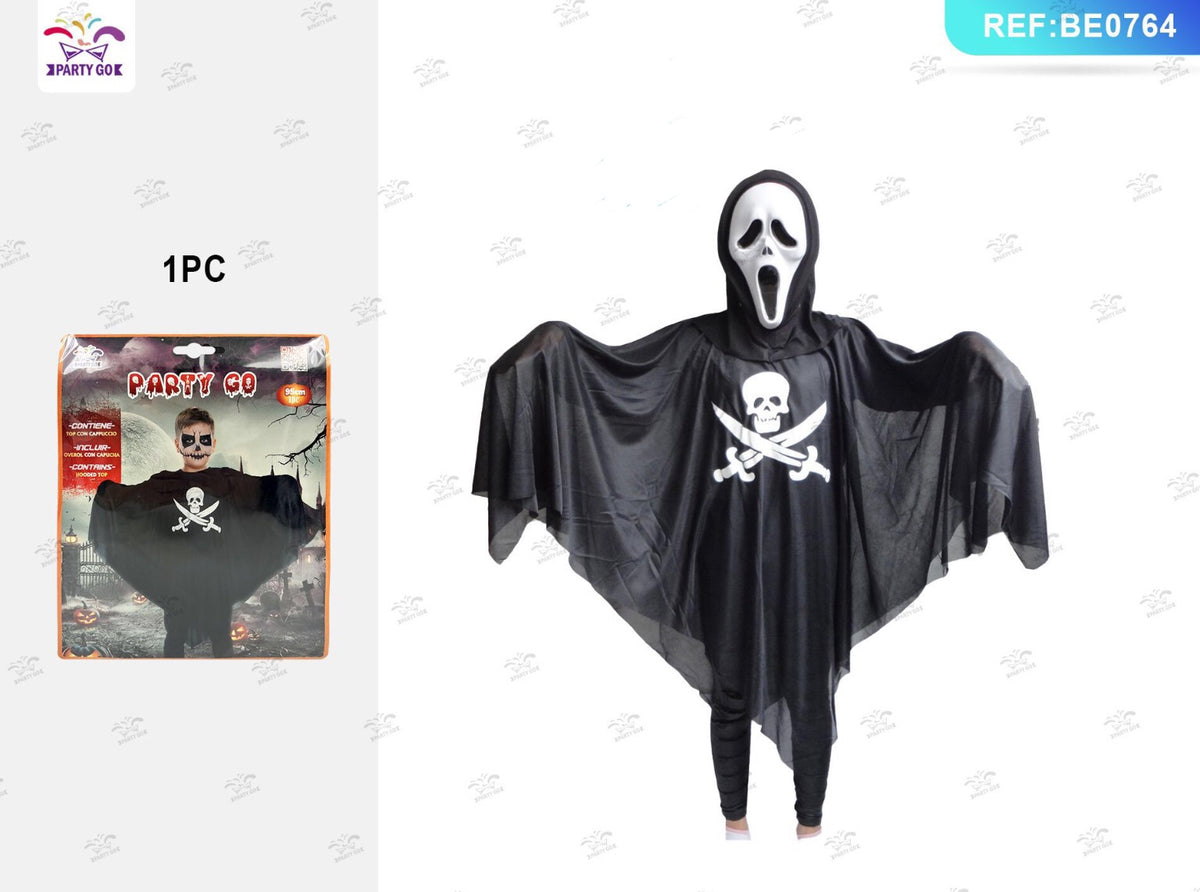 HALLOWEEN poncho triangolo stampato a falce 80cm