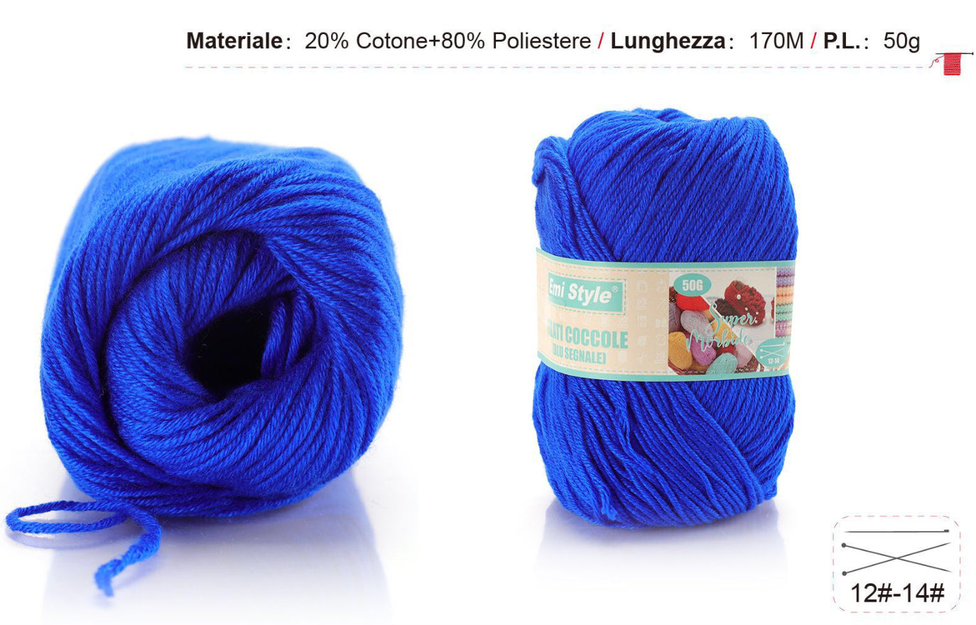 Filati coccole BLU  segnale S15 50g