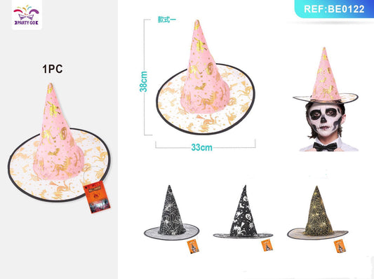HALLOWEEN  cappello da mago trasparente  38x33cm
