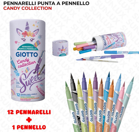 GIOTTO tempere candy tubo 12 turbo soft brush