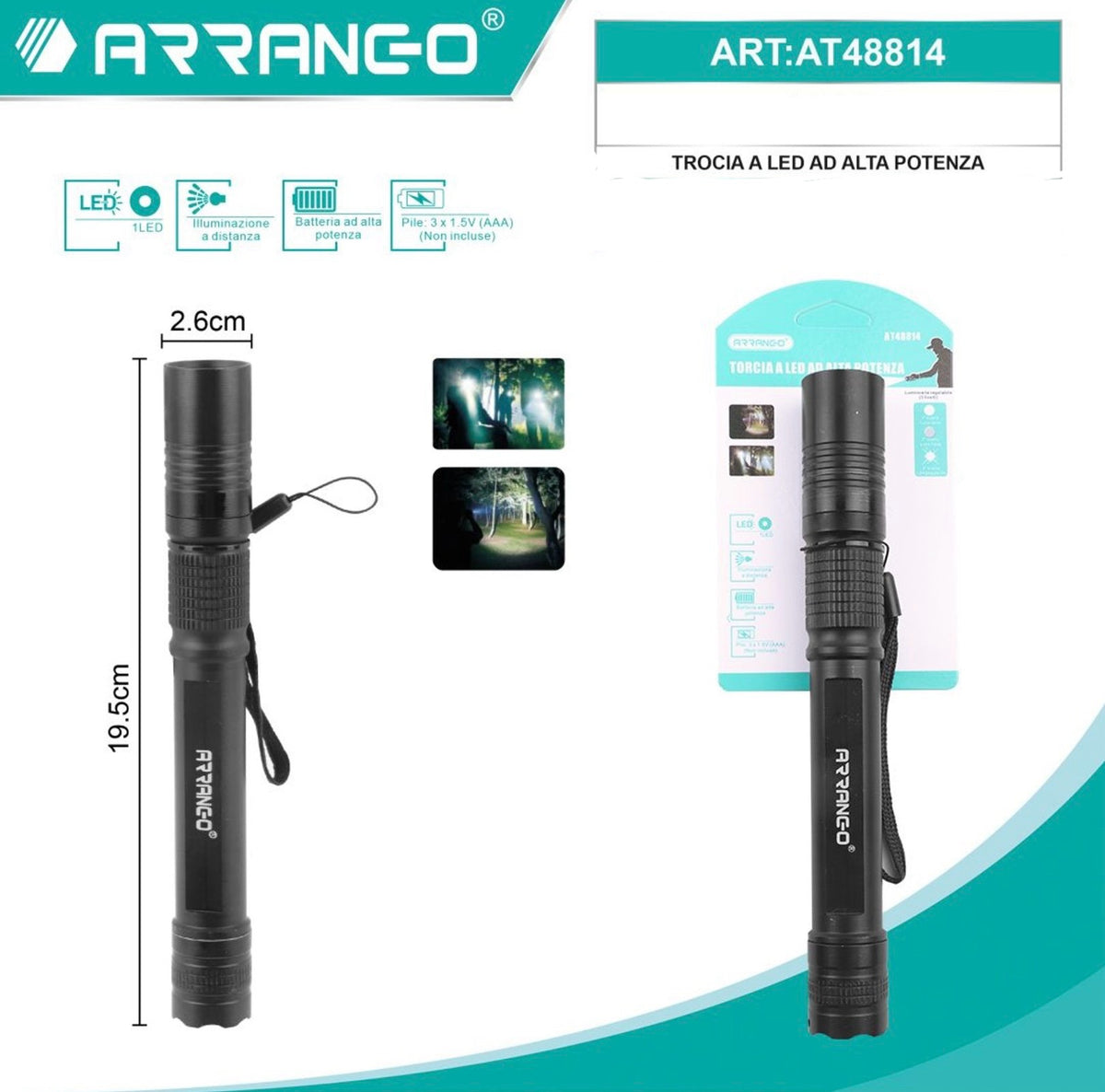 ARRANGO TORCIA A LED AD ALTA POTENZA AT48814