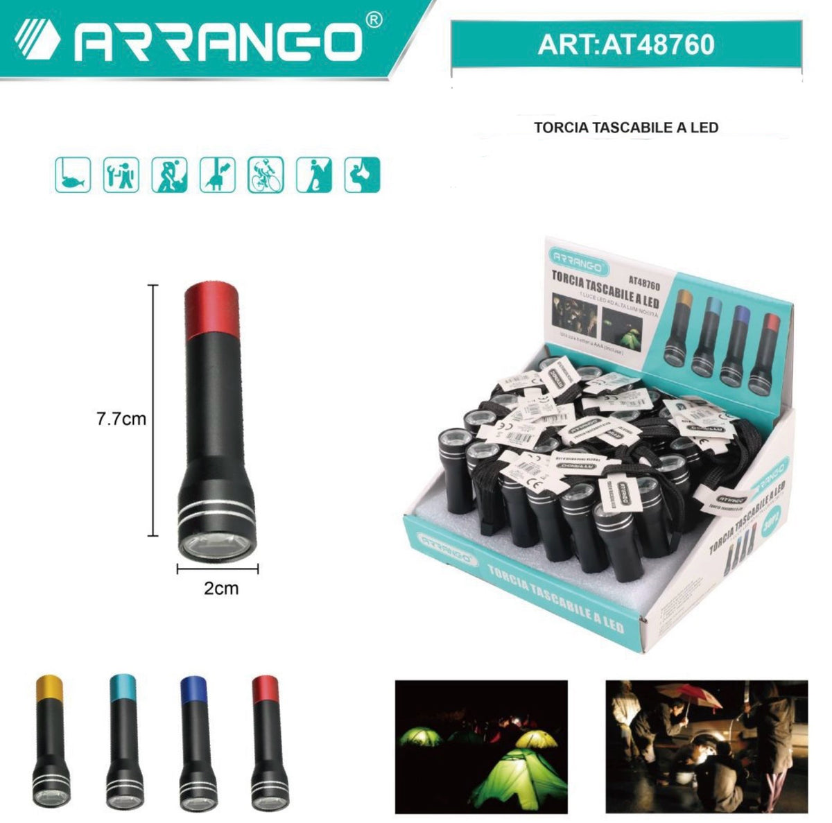 ARRANGO TORCIA TASCABILE A LED AT48760