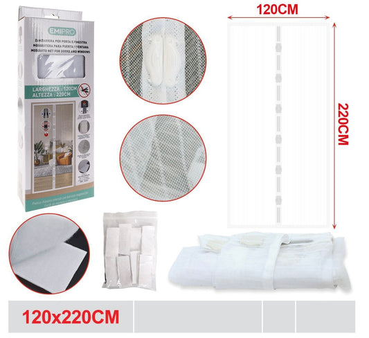 EMI ZANZARIERA PER PORTA E FINESTRA 120*220CM