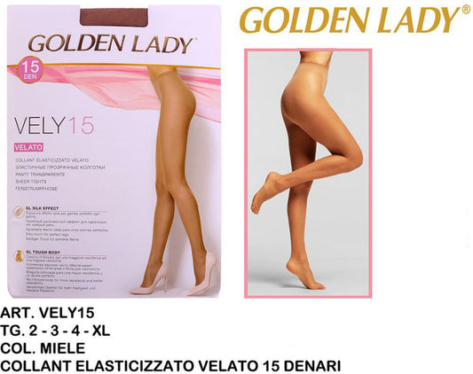 GOLDEN LADY collant  15denari miele