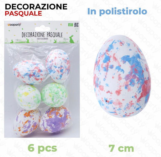 PASQUA decorazione pasquale uova 6pc 5x7cm