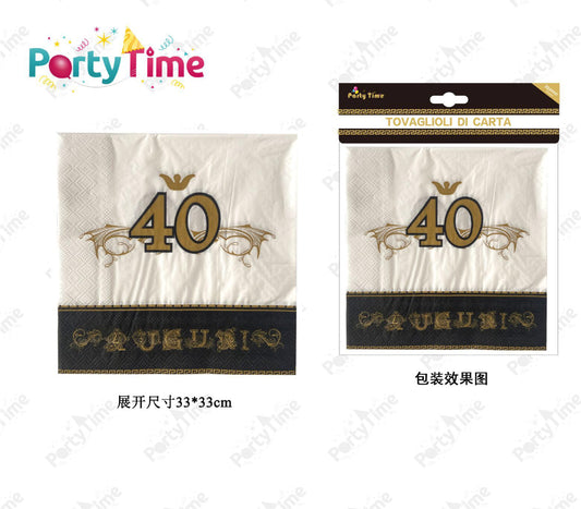TOVAGLIOLI auguri 40 nero oro