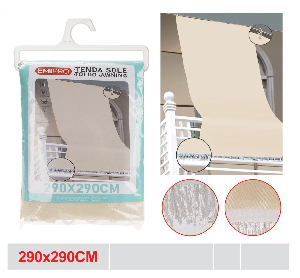 EMI TENDA SOLE 290*290CM