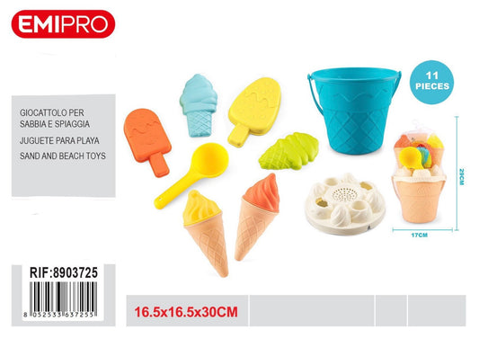 EMI GIOCATTOLO PER SABBIA E SPIAGGIA 11PCS 16.5*16.5*30CM