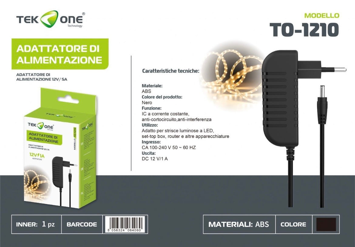 TEK ONE ALIMENTATORE-ALTERNATORE 12V NUOVA GENERAZIOINE TO-1210