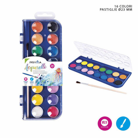Pryma acquerelli da 16 colori
