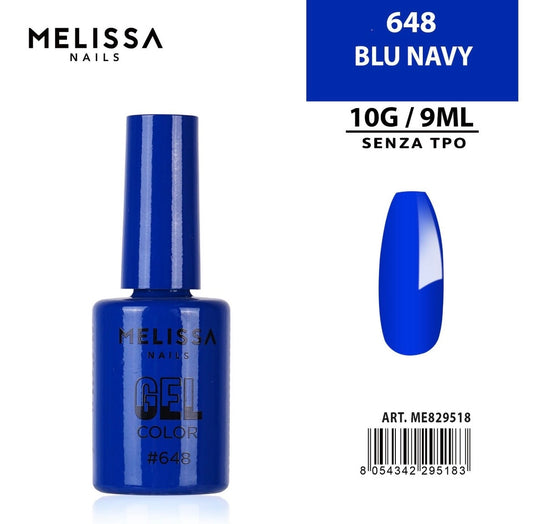 MELISSA SMALTO GEL UNGHIE 9ML N.648 BLU NAVY