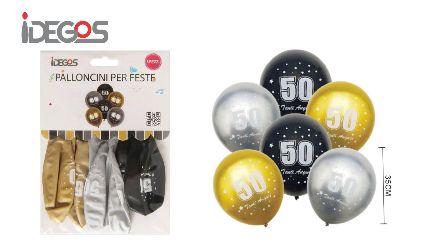 PALLONCINI per feste 50 6pz