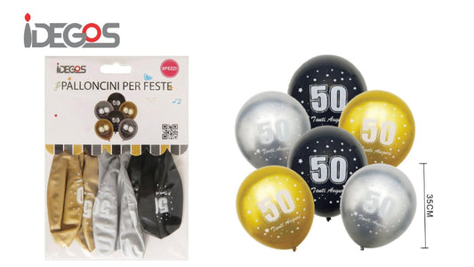 PALLONCINI per feste 50 6pz