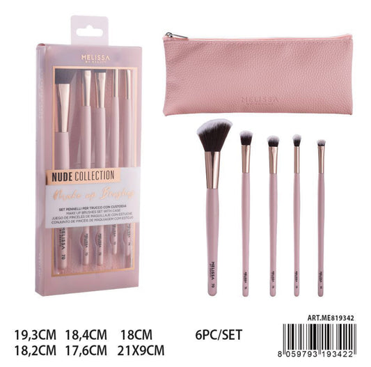 MELISSA pennello trucco 5pz custodia