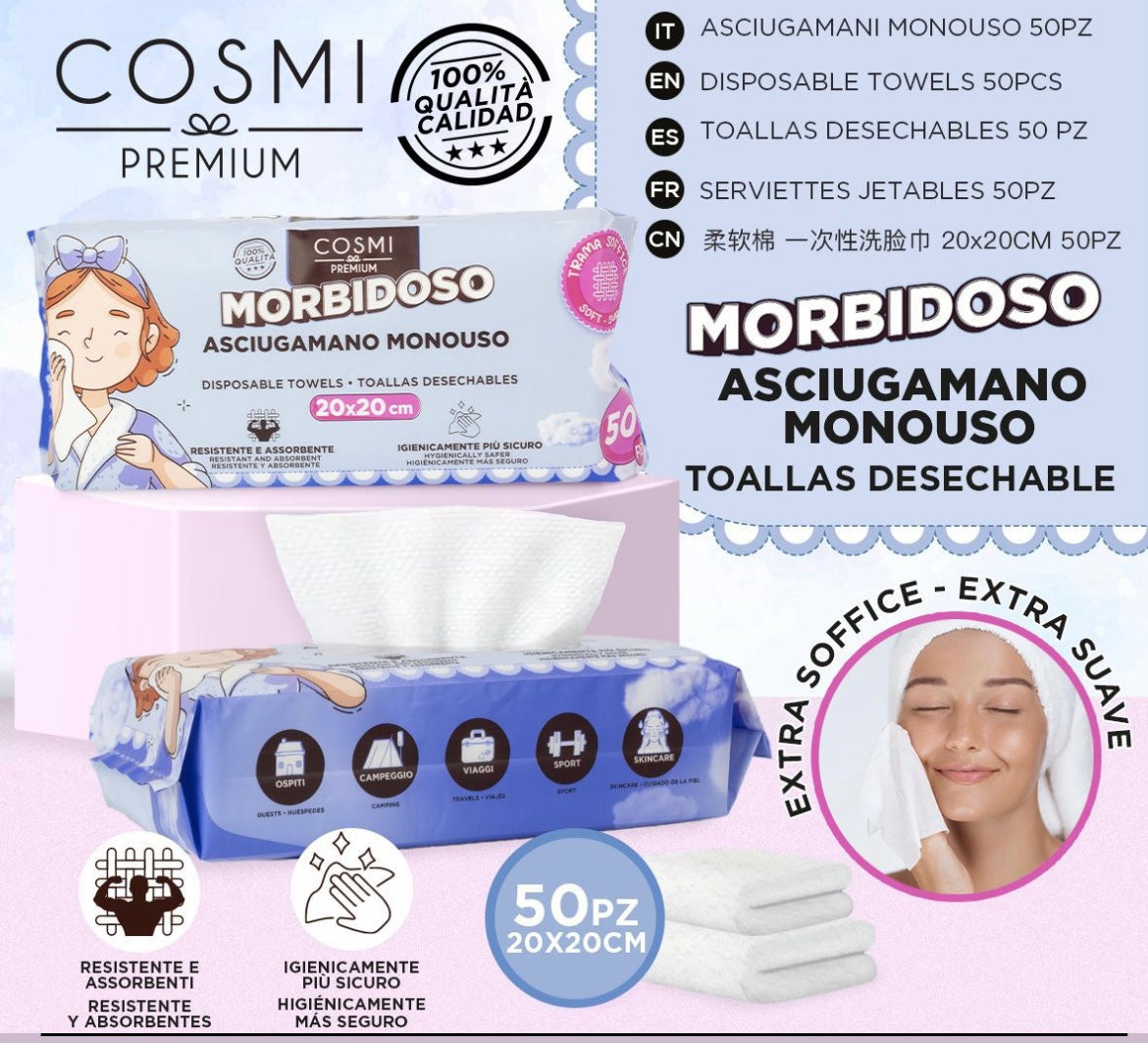COSMI asciugamano monouso 20x20cm 50pz