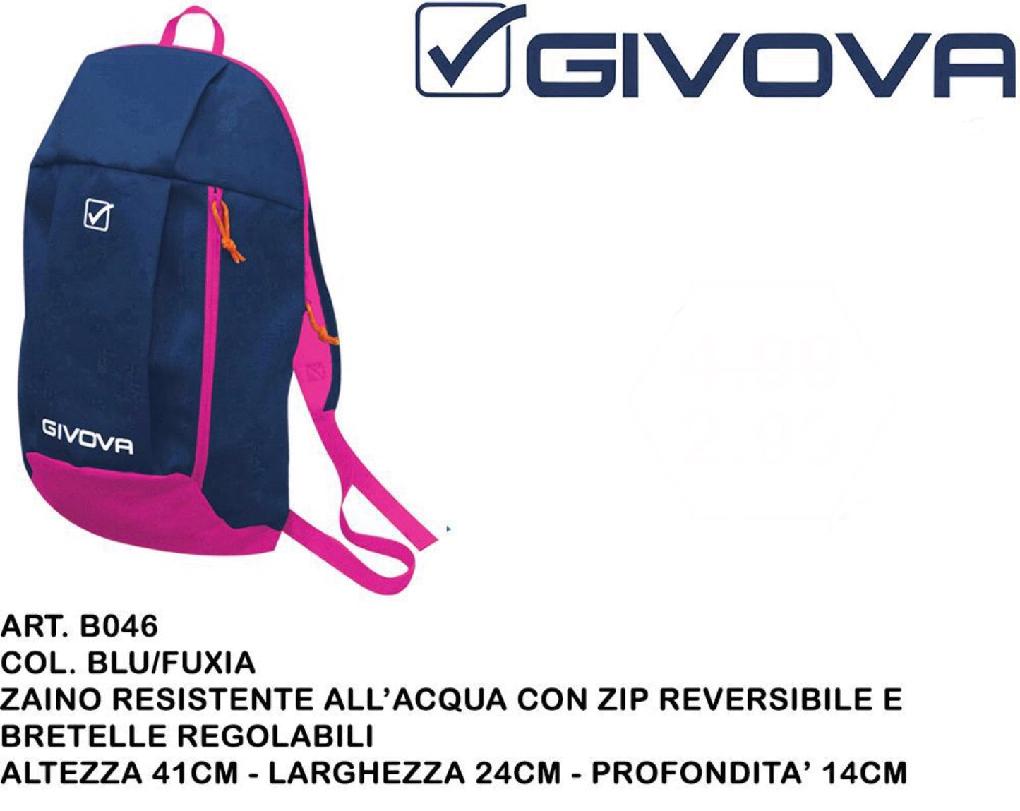 GIVOVA zaino