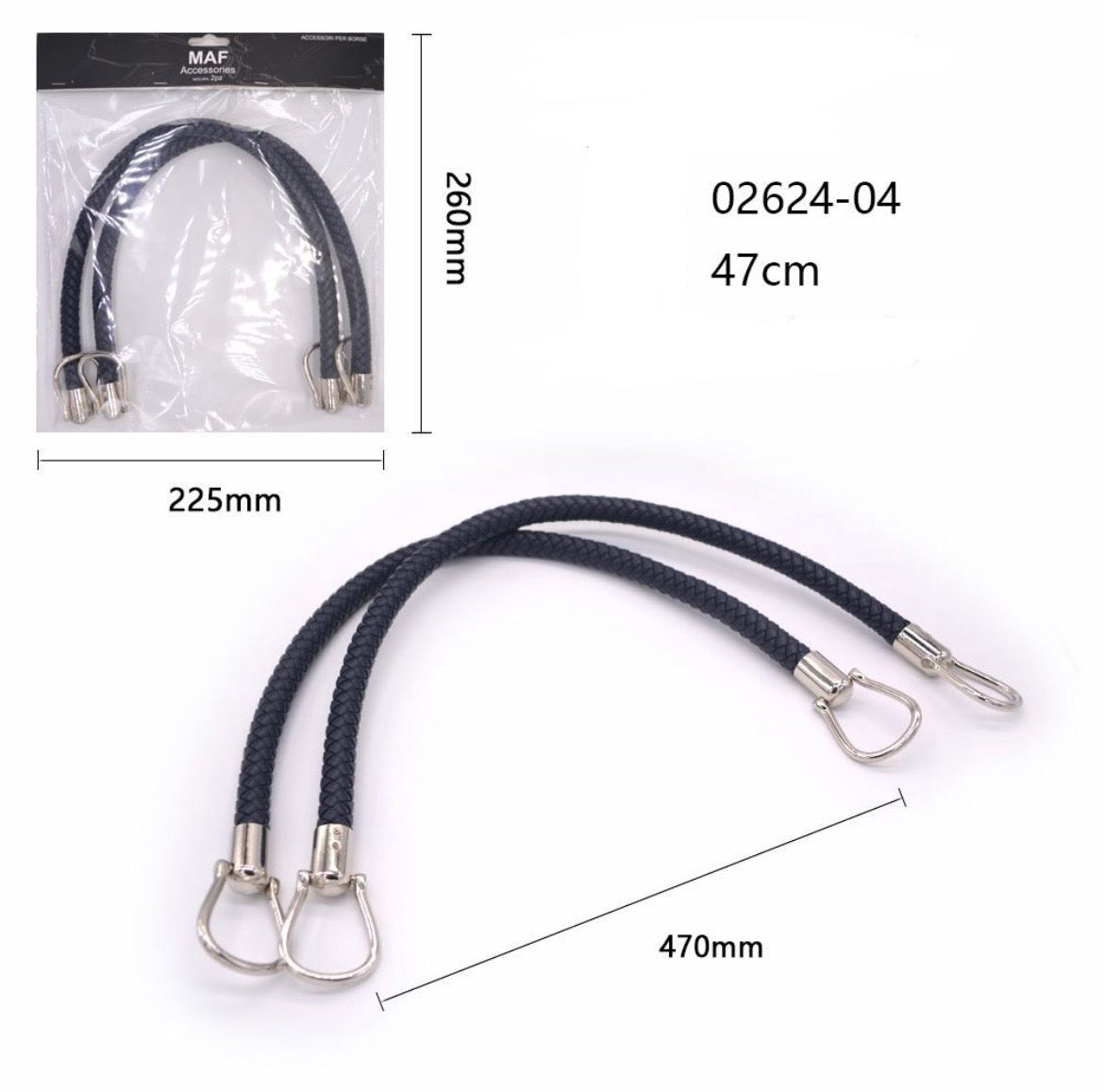 MAF MANICO  per borse  470mm  BLU 02624-04