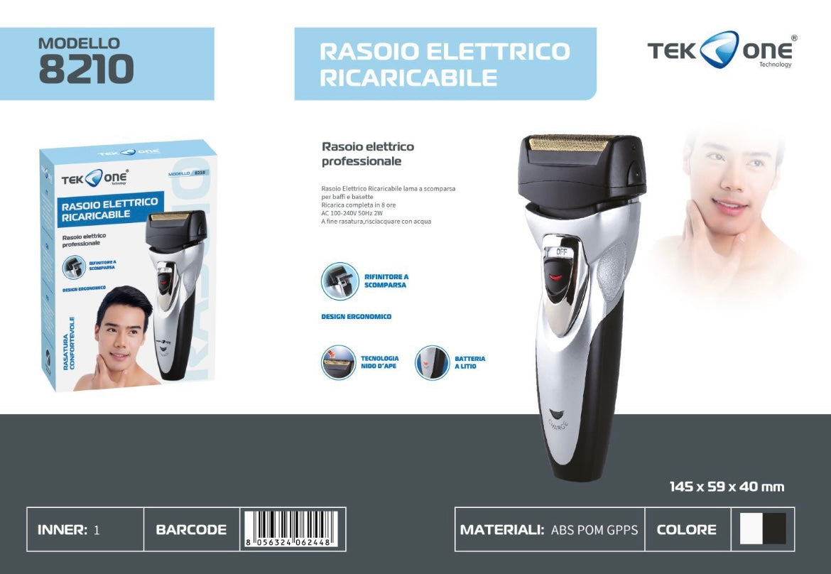 TEK ONE RASOIO RICARICABBILE COMFORTABLY 8210