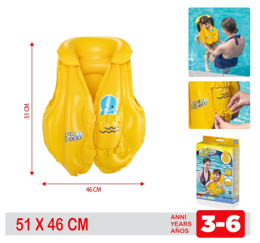 GIUBBOTTO gonfiabile swim Safe ABC step b 51x46cm