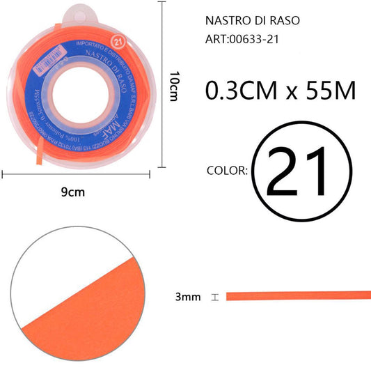 NASTRO di raso 0,3cmx55m 21
