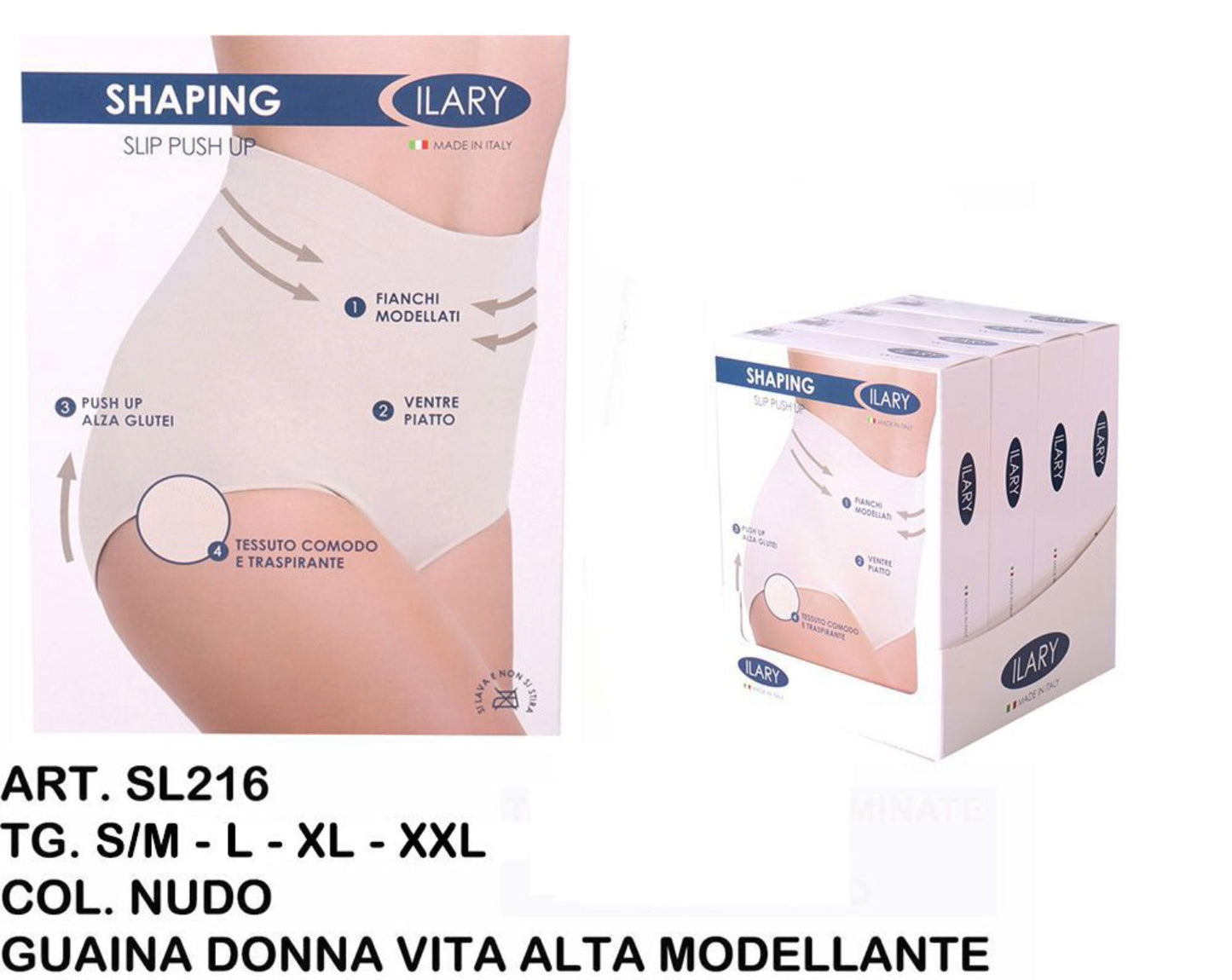 GUAINA donna vita alta modellante NUDO
