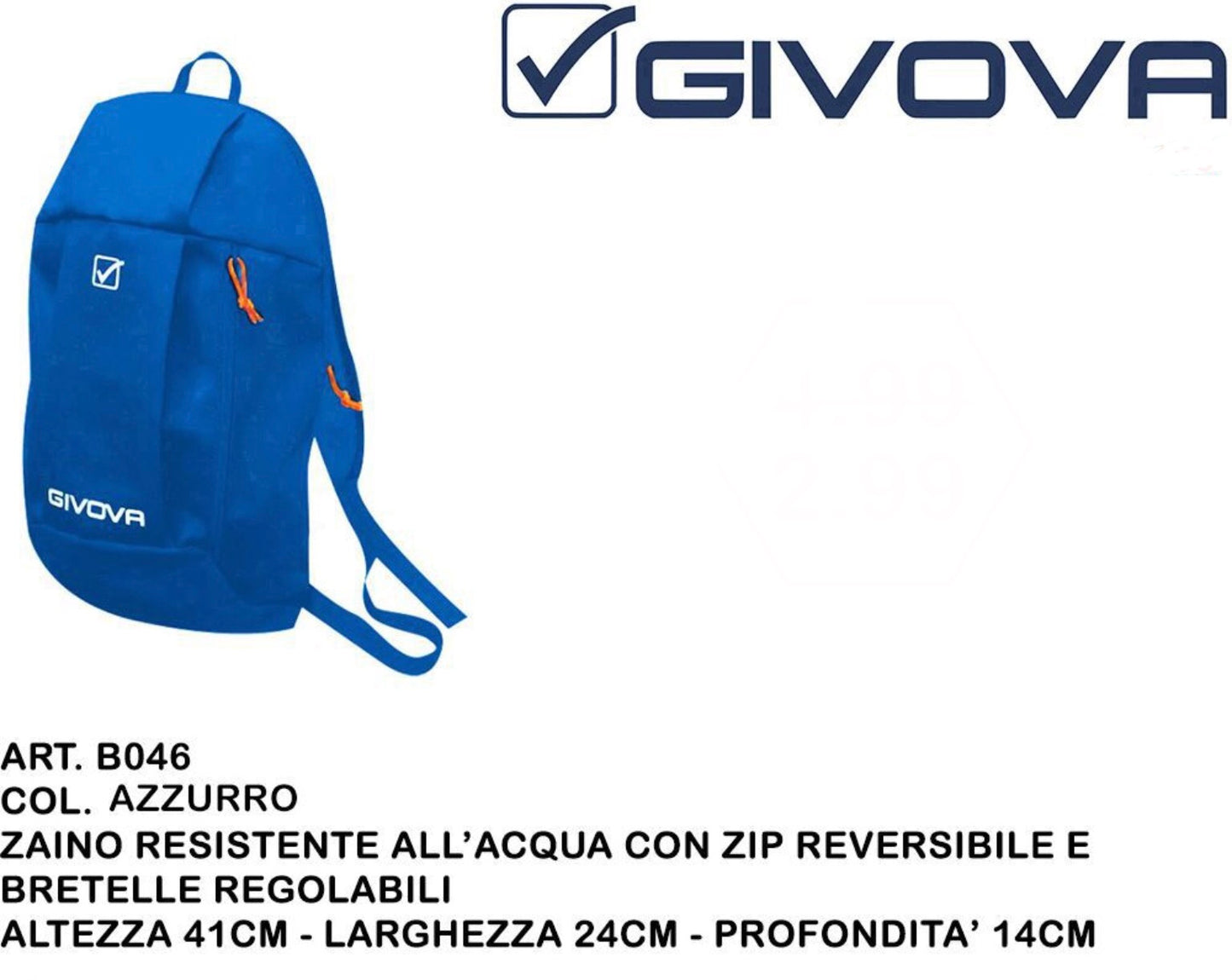 GIVOVA zaino