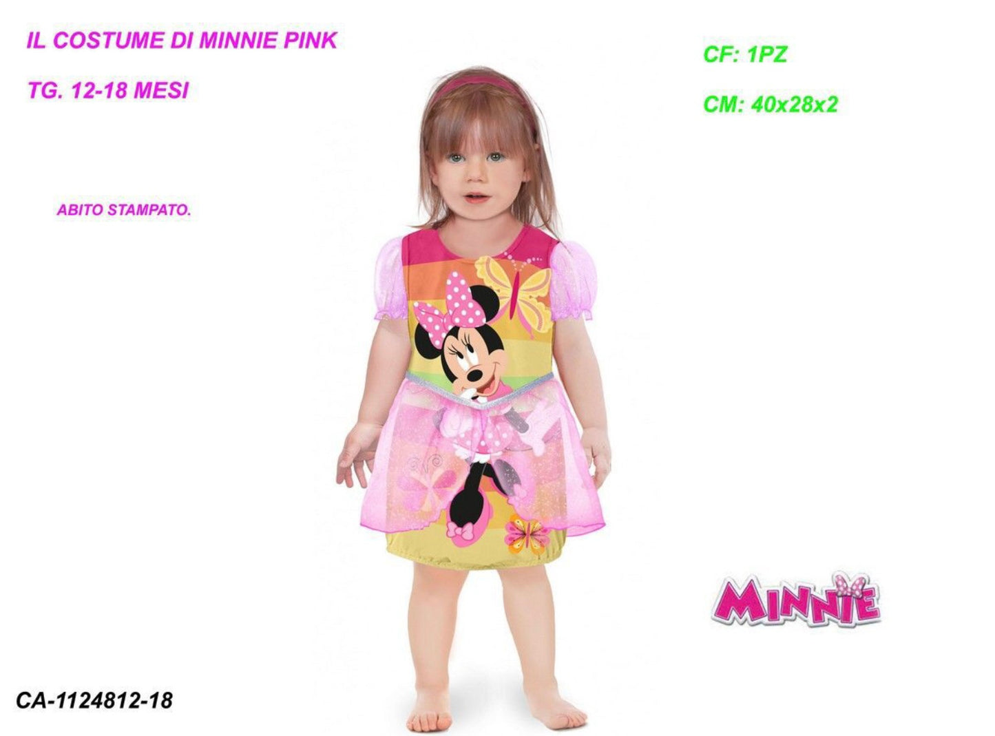 COSTUMI carnevale baby minnie pink 12-18mesi