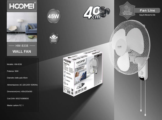 HOOMEI ventilatore da parete 45W