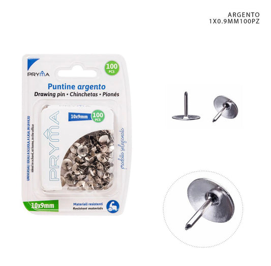 PRYMA PUNTINE ARGENTO 1X0.9MM 100PZ