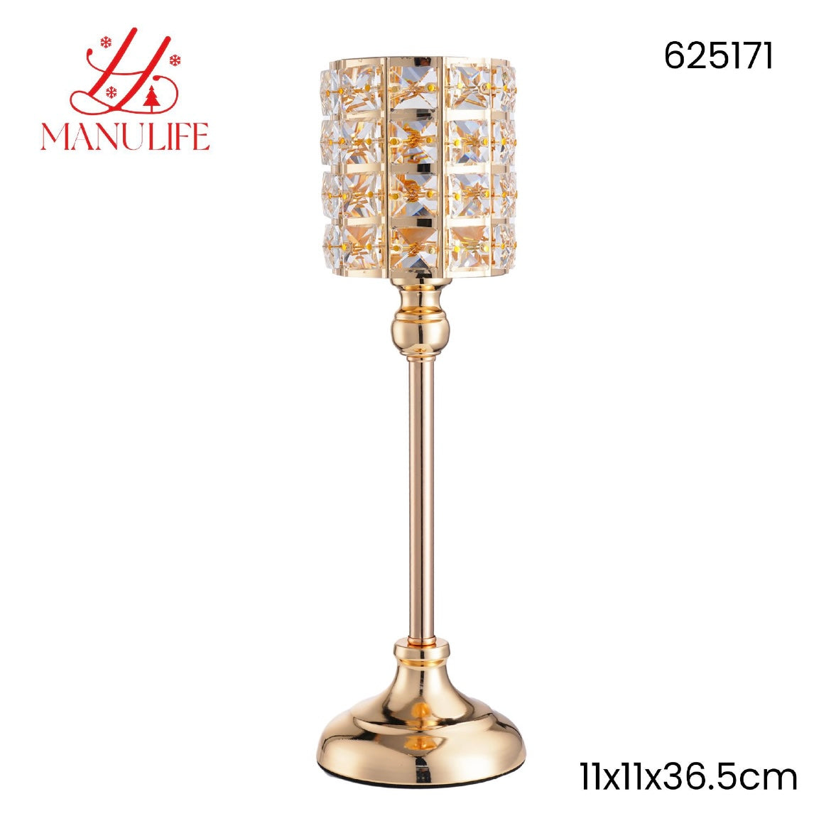 porta candela 11x11x36.5cm