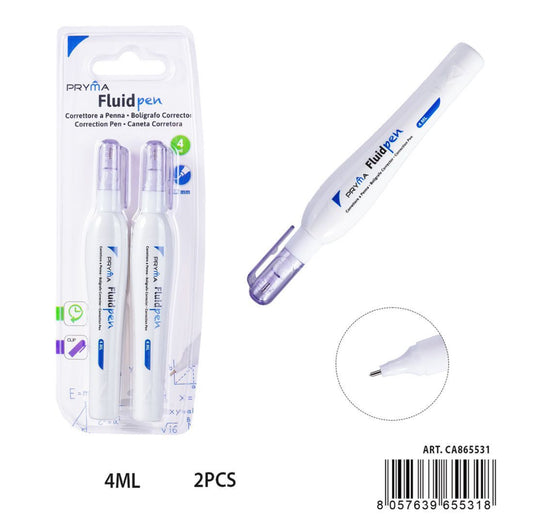 PRYMA  correttore fluid pen 2.2mm 4ml 2pz