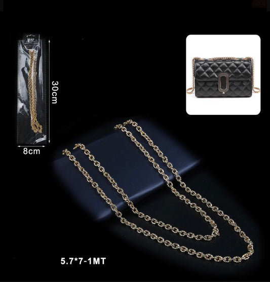 CATENE in alluminio  5.7*7–1mt argento/oro