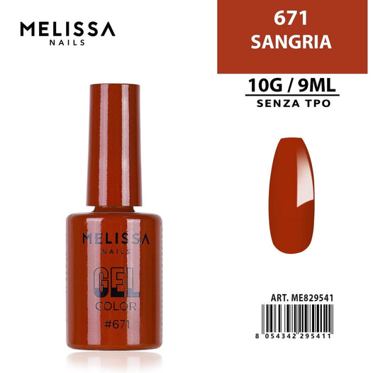 MELISSA SMALTO GEL UNGHIE 9ML N.671 SANGRIA