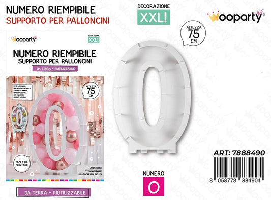 NUMERO riempibile  0 75cm